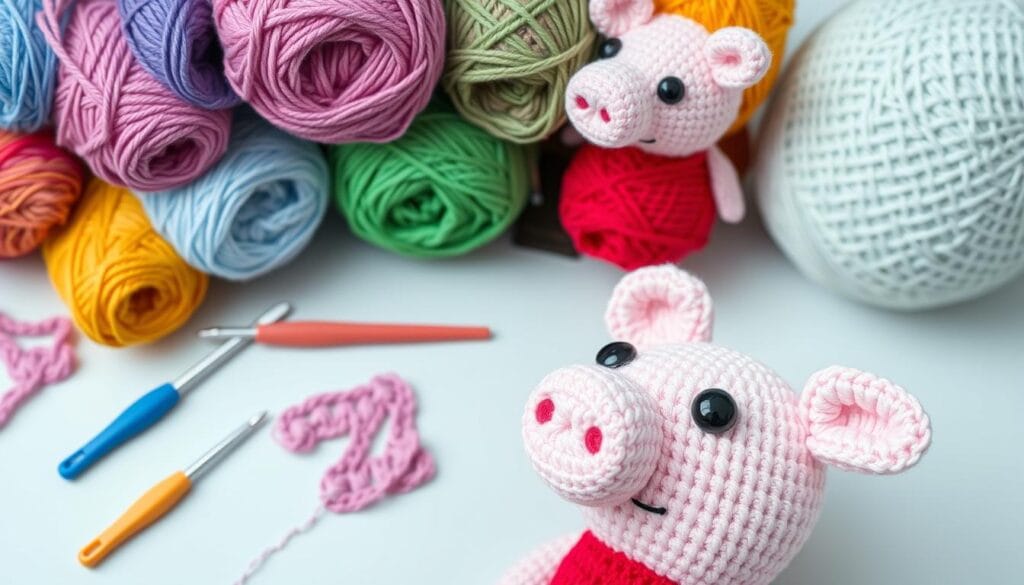 Crochet techniques for Peppa Pig