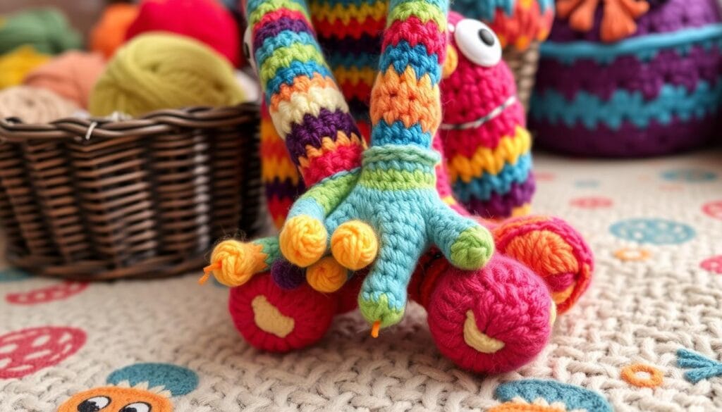 Crocheted Monster Arms and Legs